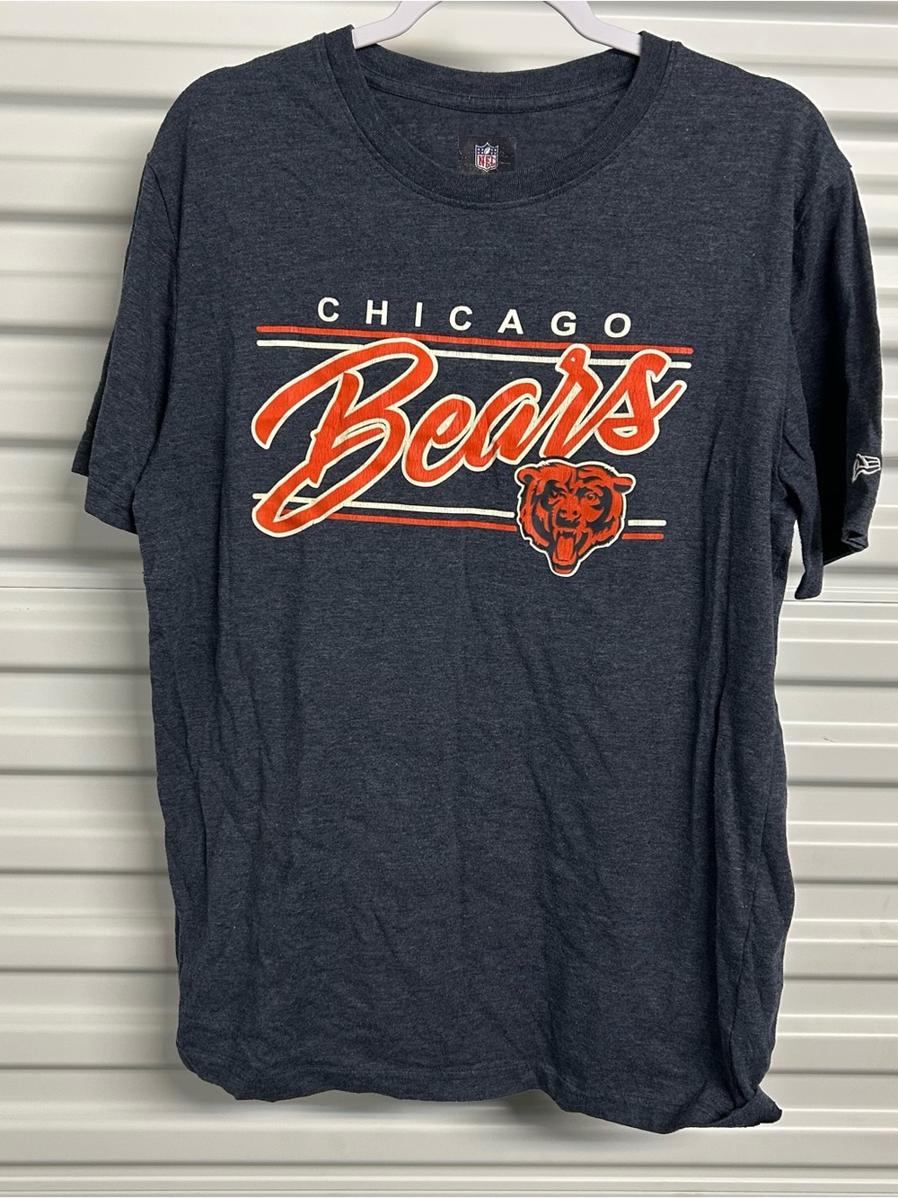 NFL Chicago Bears Navy and Orange Graphic Short Sleeve Tee